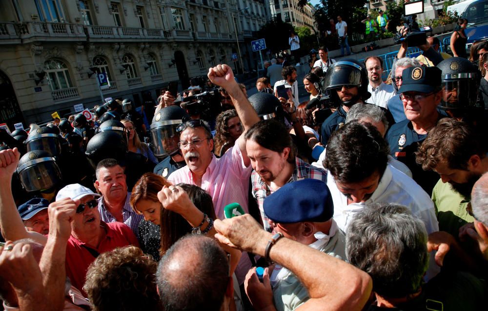 Protesta de pensionistes davant el Congrés