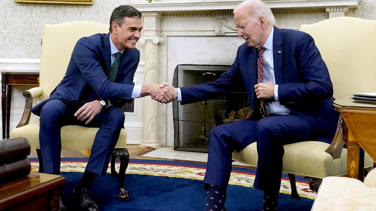 US President Biden meets Spanish Prime Minister Sanchez in Washington