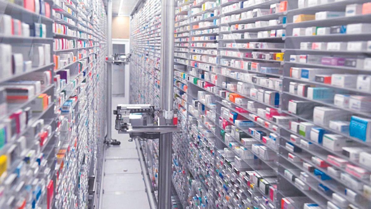 Interior de una farmacia.