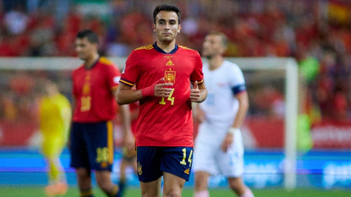 Eric Garcia, en La Rosaleda durante el España-República Checa.