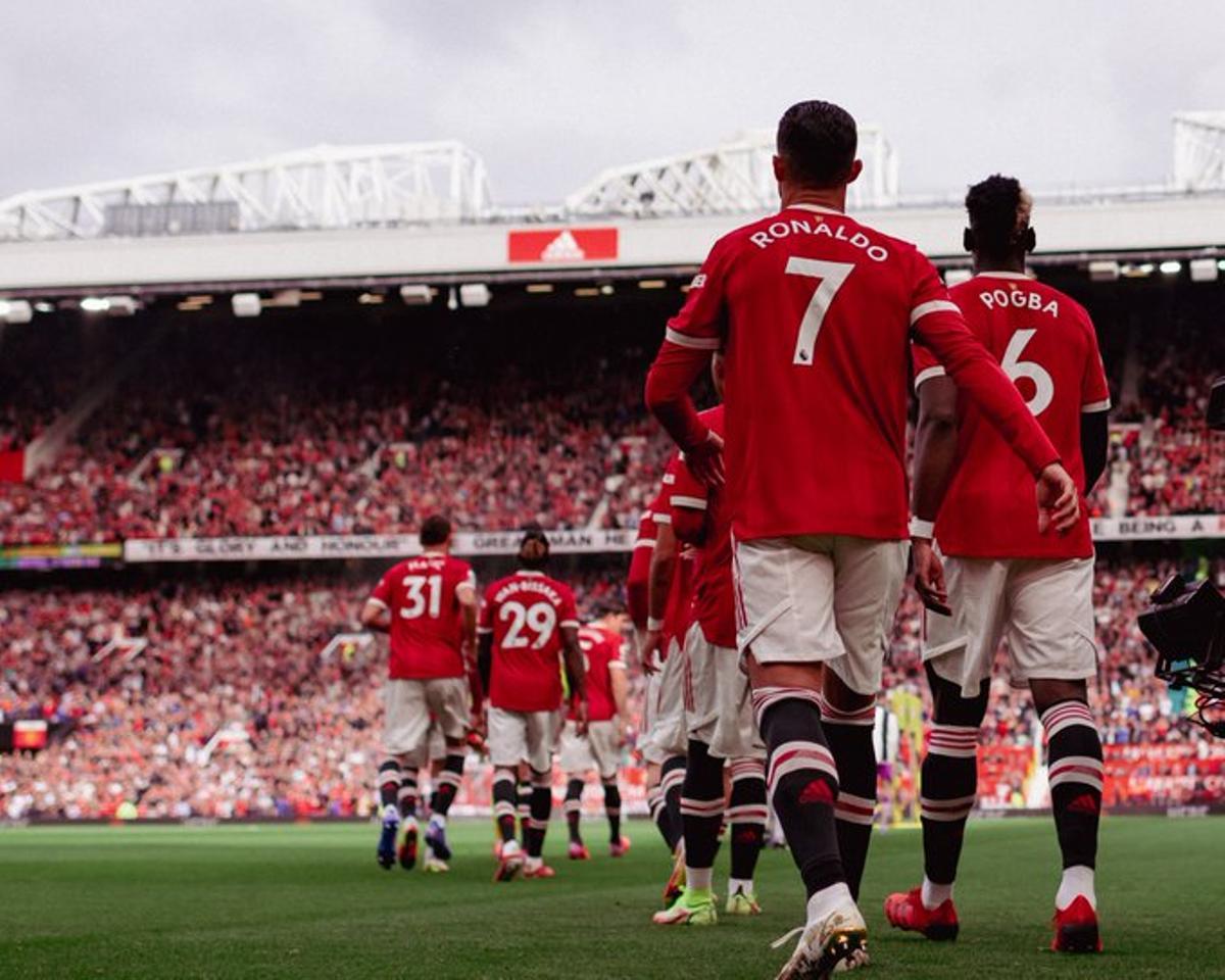 Cristiano Ronaldo y Pogba, en Old Trafford.