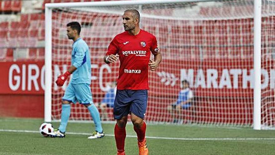 Jose Martínez, durant el derbi de la primera volta disputat a Montilivi.