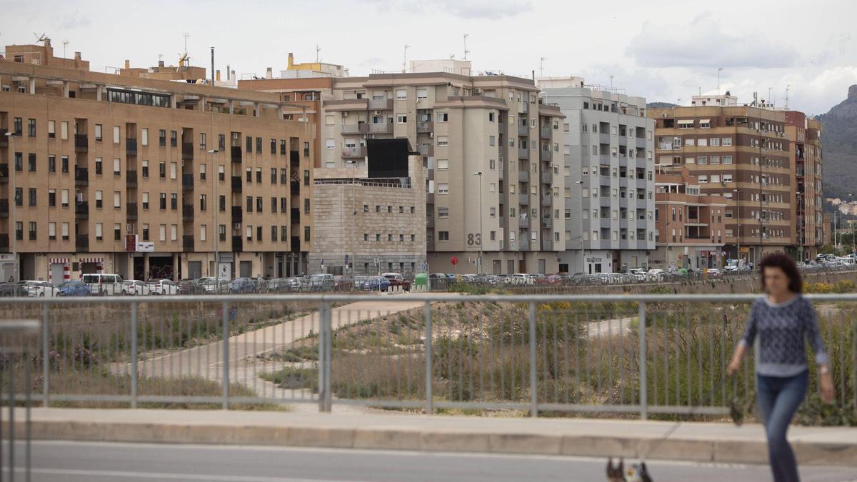 Zona de viviendas en Sagunt.