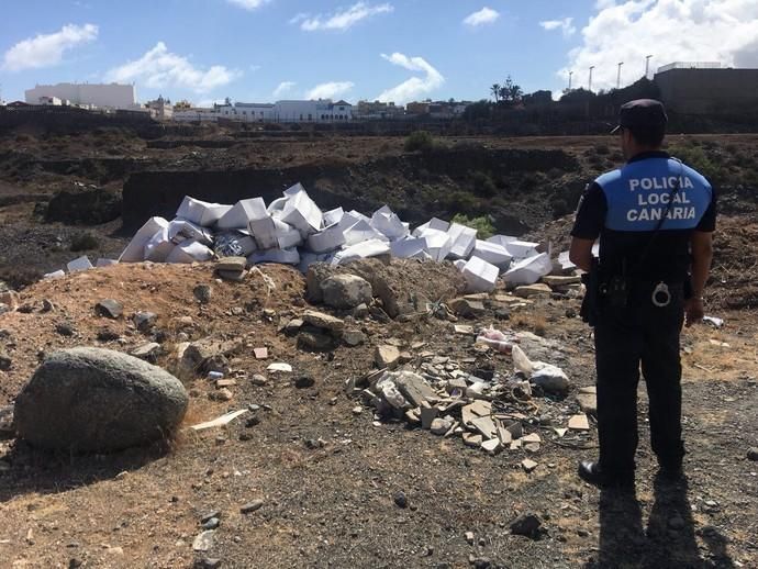 Arrojan más de 10.000 kilos de sardinas podridas a los barrancos de Tufia y Real