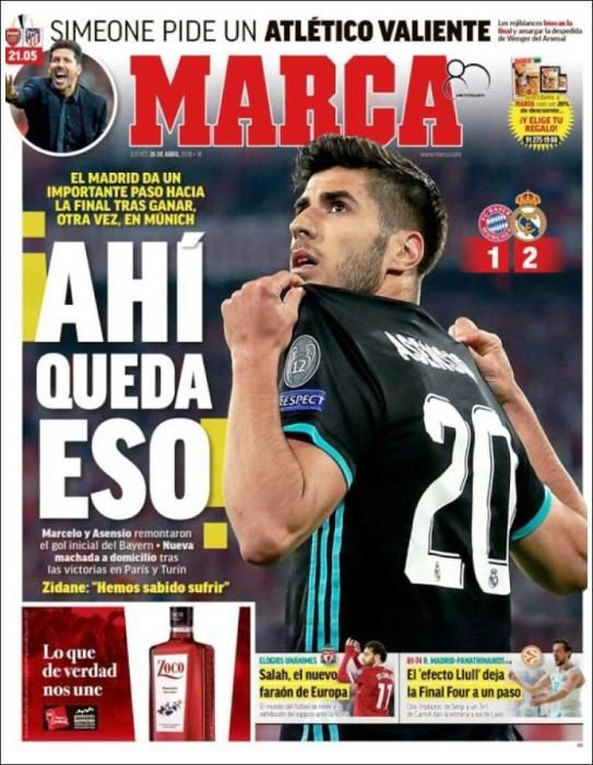 Portadas deportivas del jueves 26 de abril