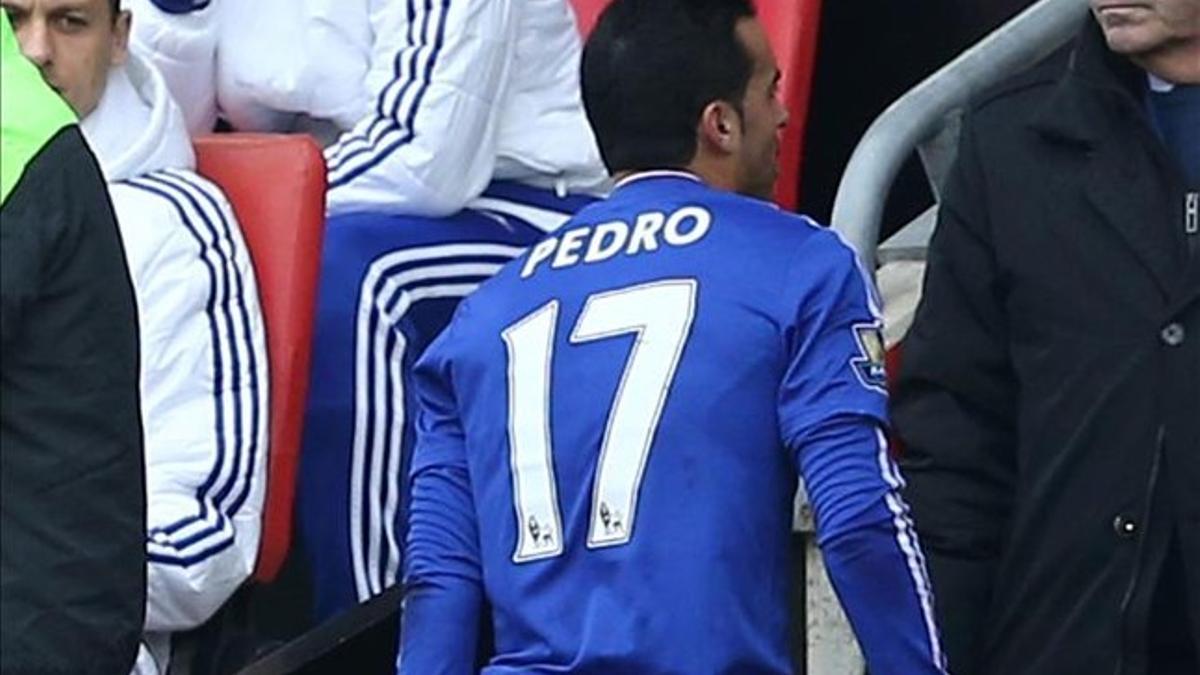 Pedro, lesionado ante el Sothampton.