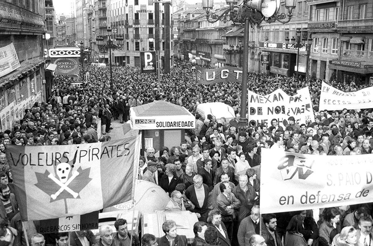 Del fletán al "¡Pases pro bus!": 12 manifestaciones históricas de Vigo