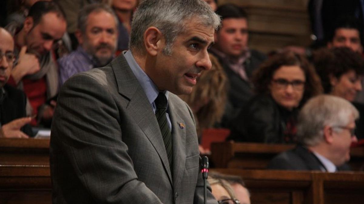 El diputado de Ciutadans Carlos Carrizosa, en su intervención en el Parlament.