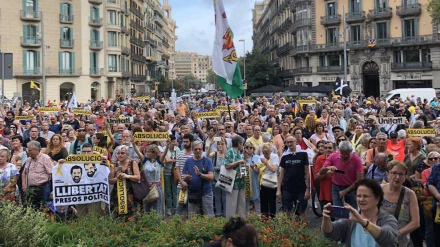 Moment de la manifestació d&#039;aquest 20 de setembre a Barcelona