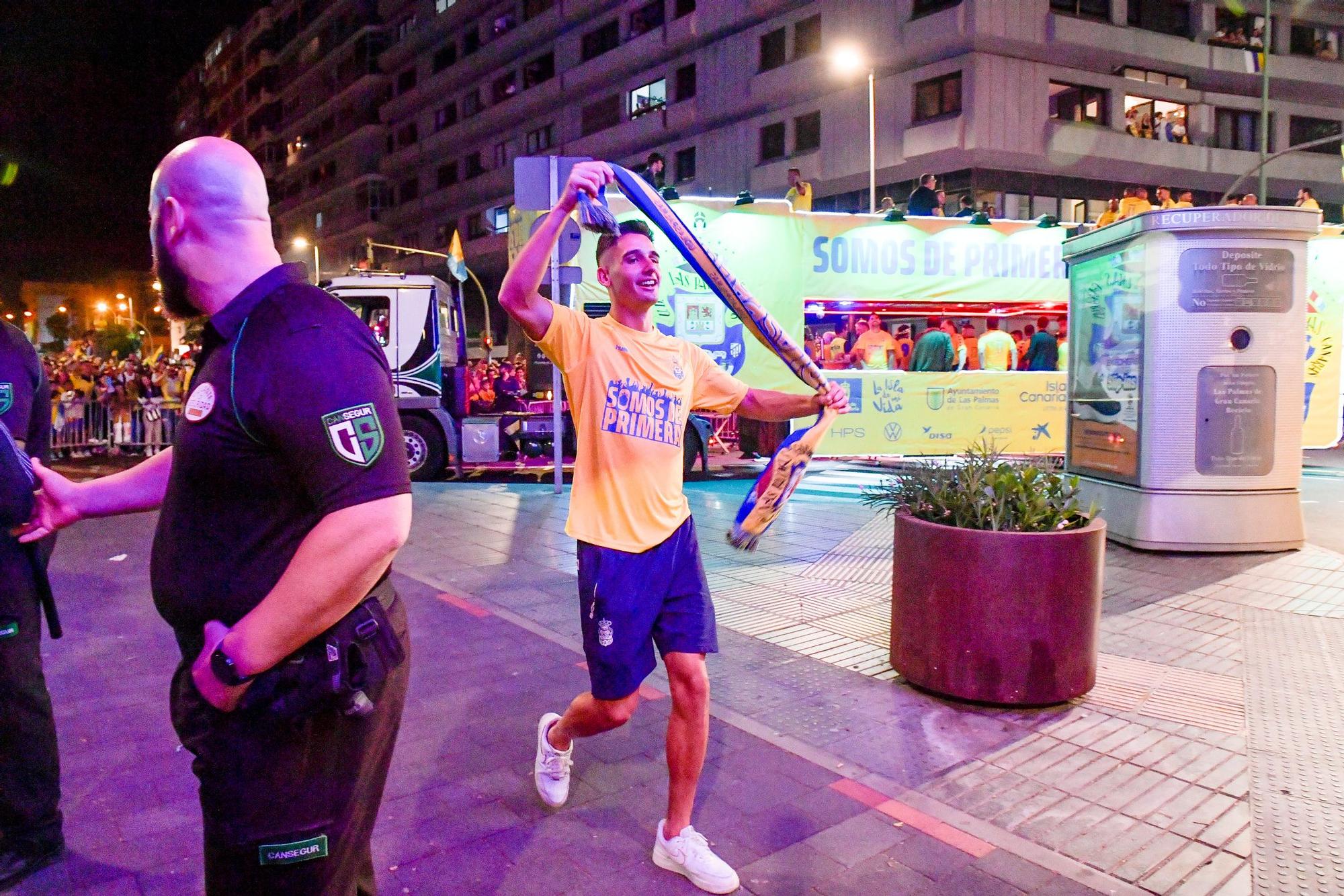 Así fue la celebración por el ascenso de la UD Las Palmas en Mesa y López