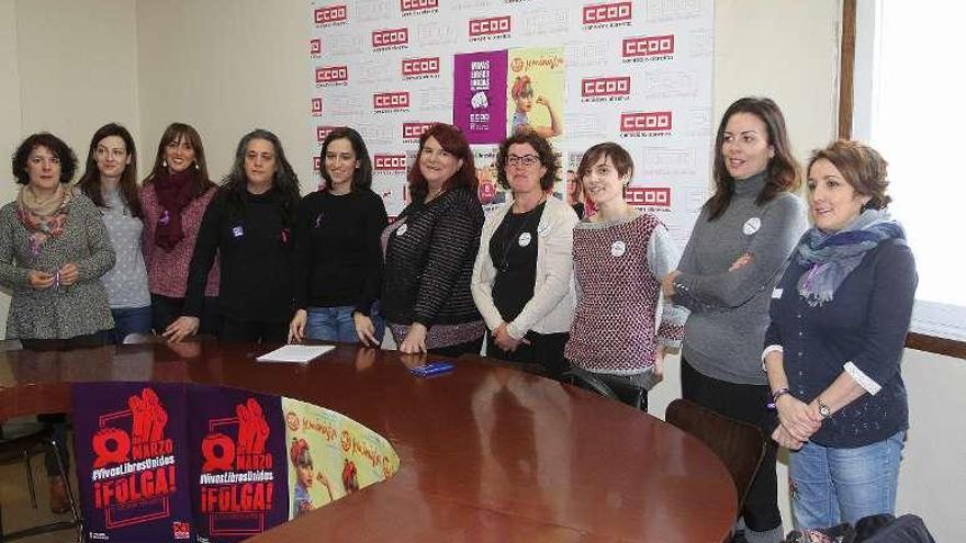 CCOO y UGT presentaron ayer los actos del 8-M. // Iñaki Osorio