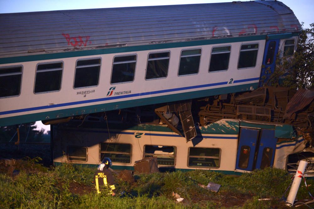 Dos muertos en un accidente de tren en Italia