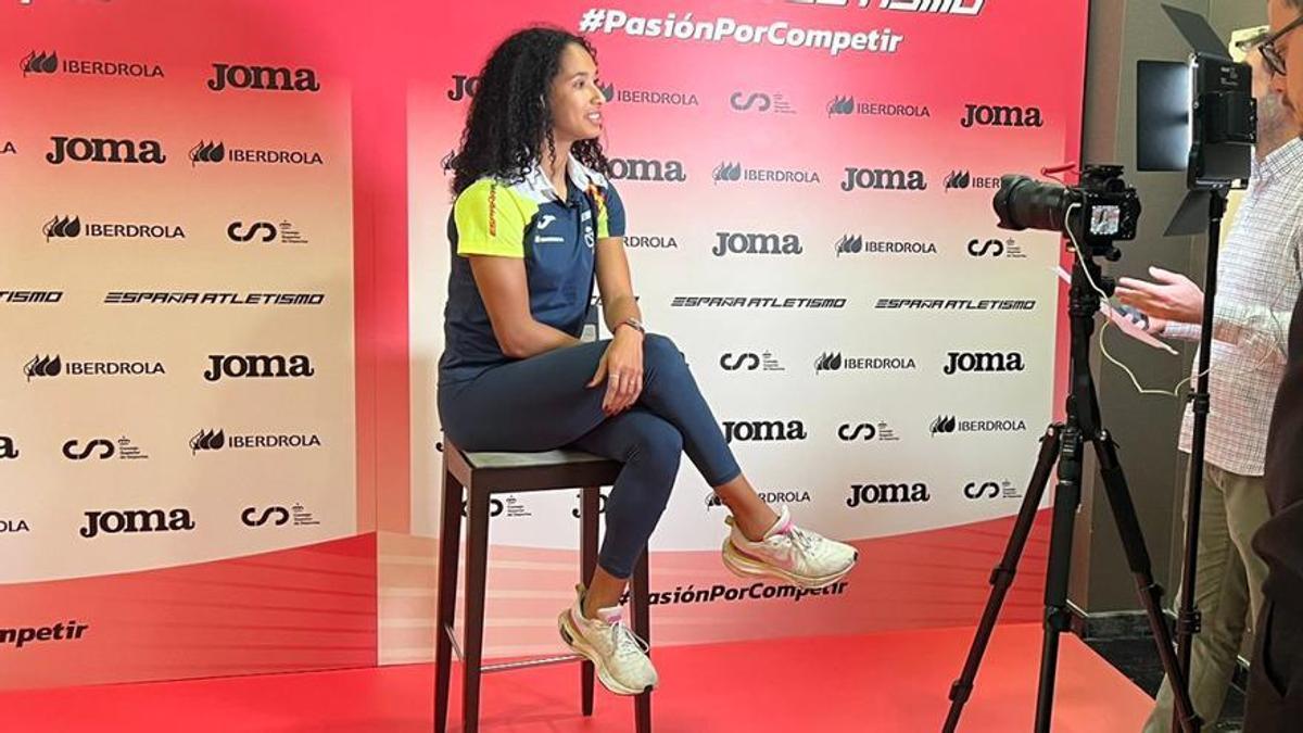 María Vicente, antes de viajar a Glasgow.