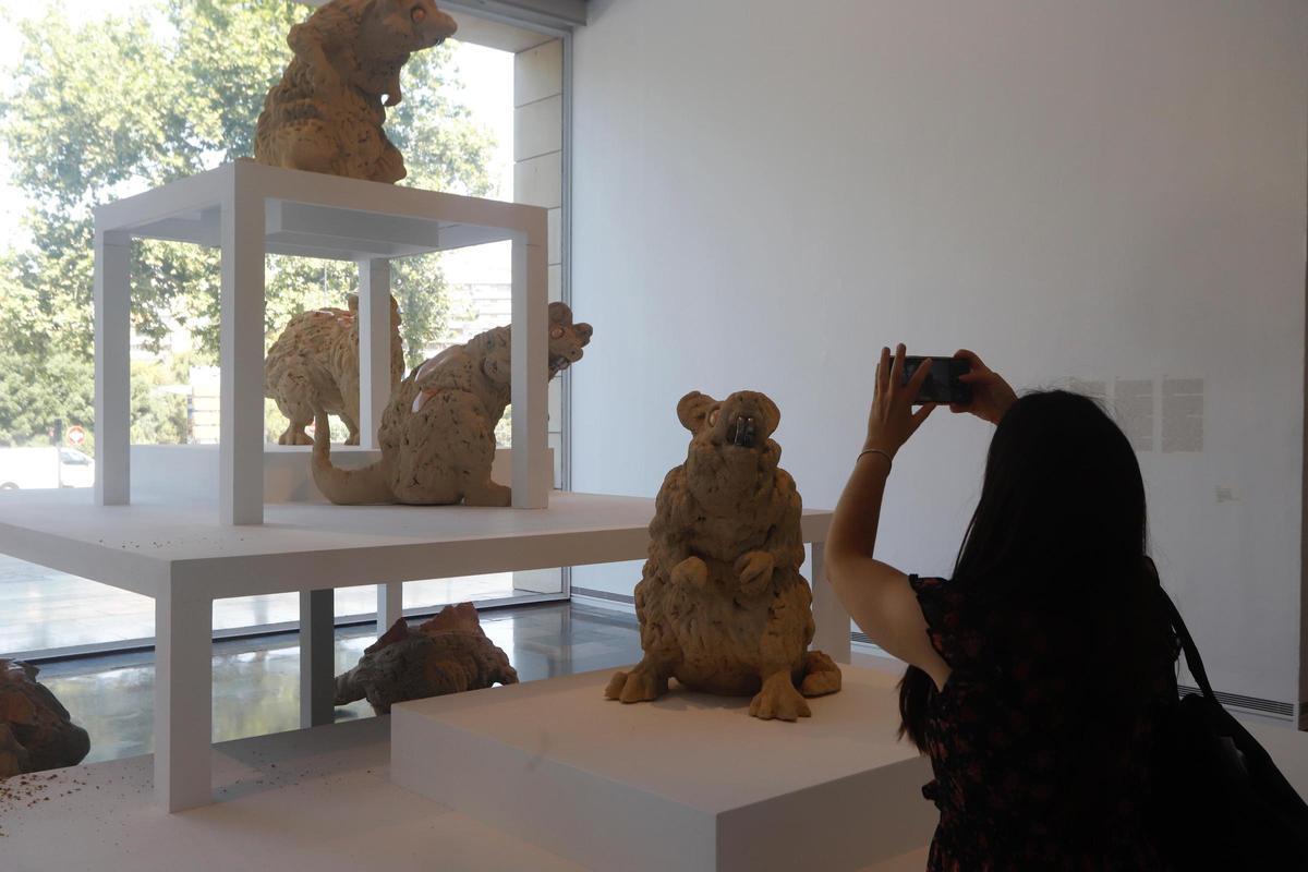 Las ratas de Guillermo Ros en 'Un exercici de violència' en el IVAM.