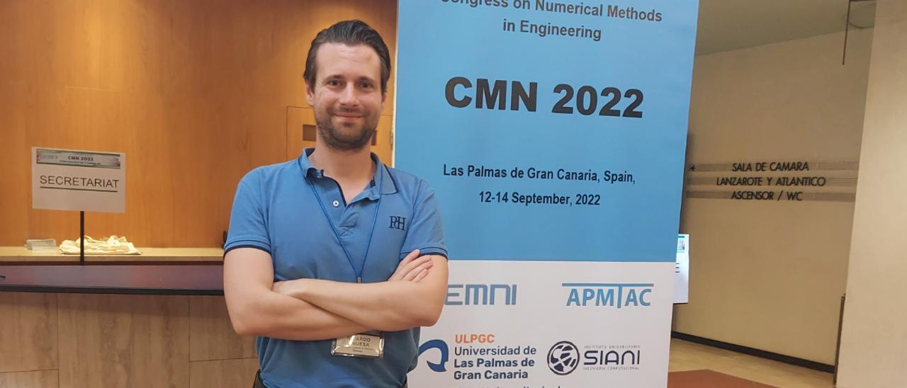 Ricardo Vinuesa en el Congreso de Métodos Numéricos en Ingeniería organizado por la ULPGC en la capital grancanaria.