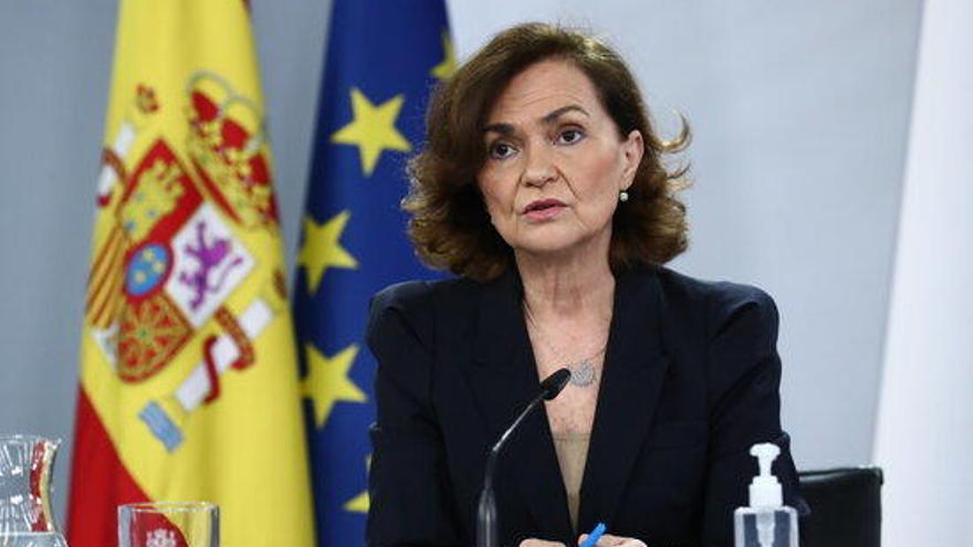 La vicepresidenta primera del govern espanyol, Carmen Calvo.