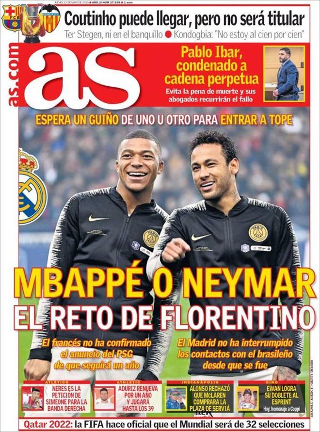 Portada de AS del 23 de mayo del 2019