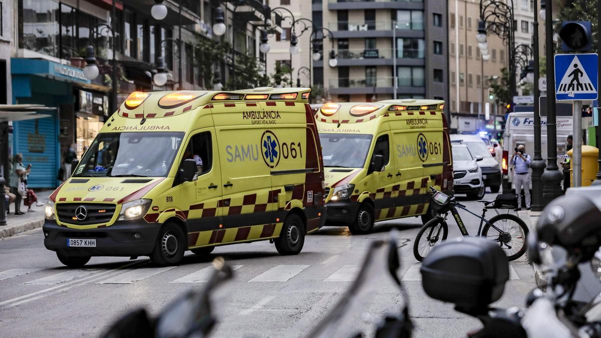 Ambulancias del 061, en Palma.