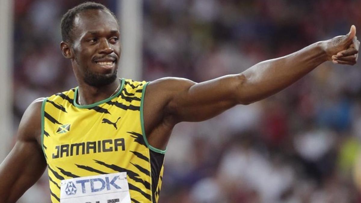 Usain Bolt, antes de la semifinal de los 200 metros.