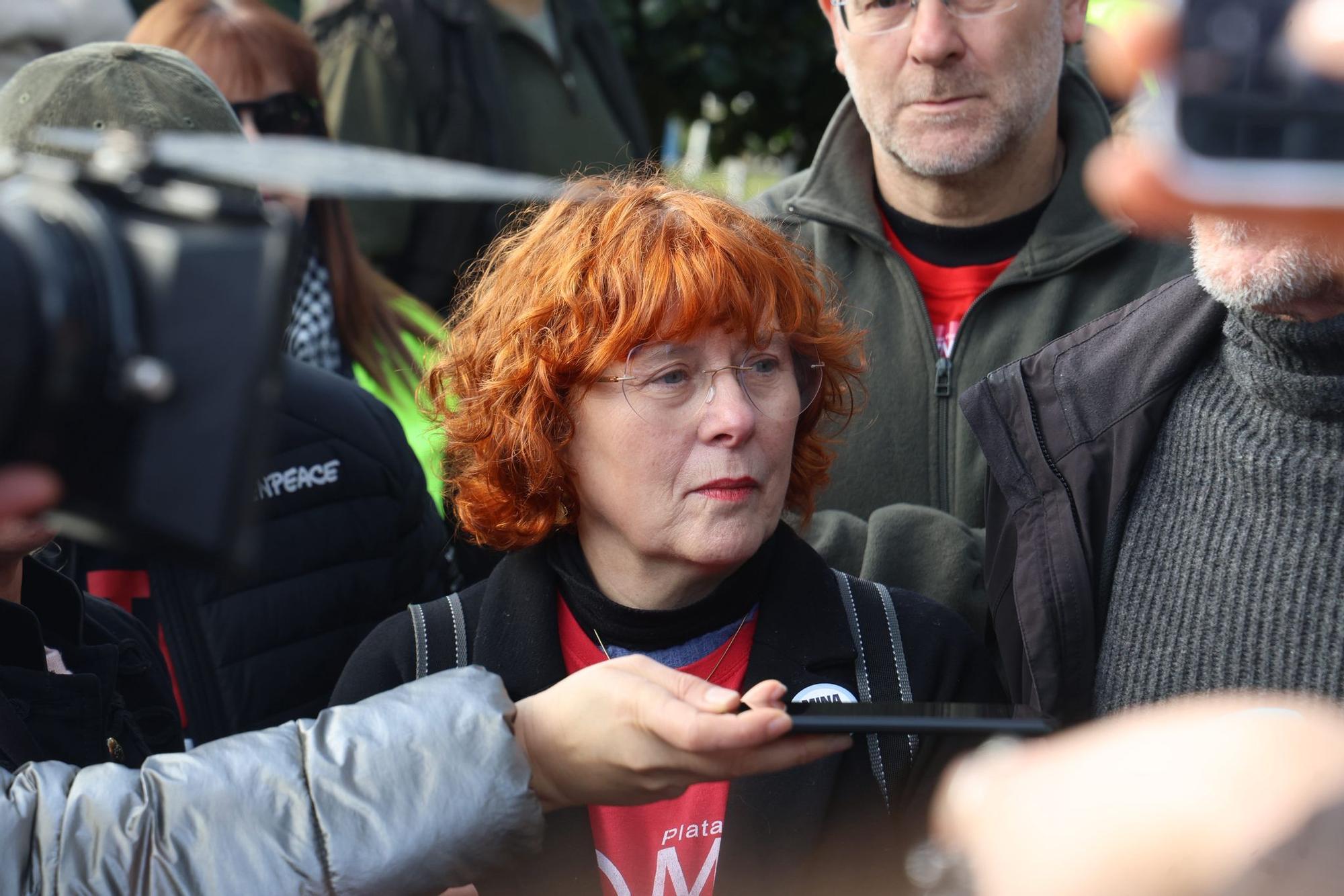 Manifestación en Santiago en contra del proyecto de Altri en Palas de Rei: así está transcurriendo