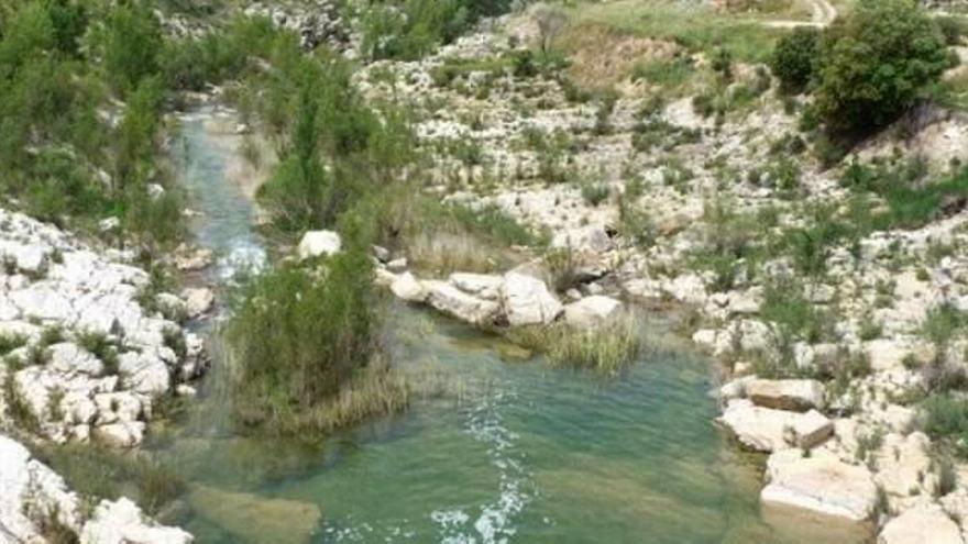 Una imagen del río Bergantes a su paso por Aguaviva.