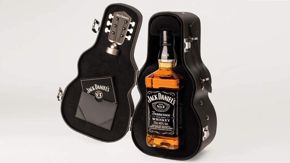 bazar cata mayor licores whisky estuche guitarra jack daniel's