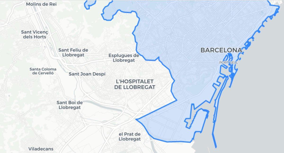 Mapa de la ciudad de Barcelona