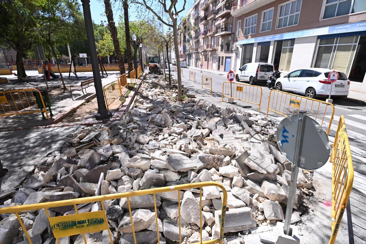 Las obras ya han empezado en la plaza 9 d'Octubre de Elche