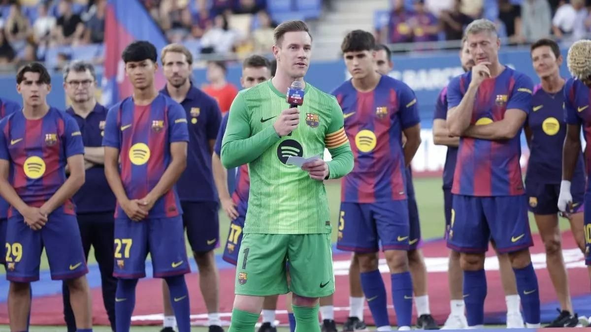 Ter Stegen durante su discurso