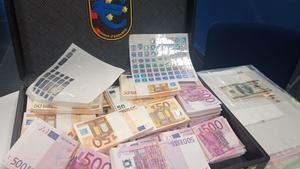 Imagen de dinero falso requisado por Mossos