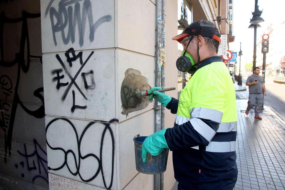 Eliminación de pintadas en las fachadas