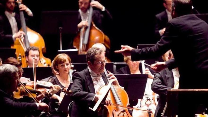 La Orquesta Sinfónica del Principado de Asturias, en un concierto.