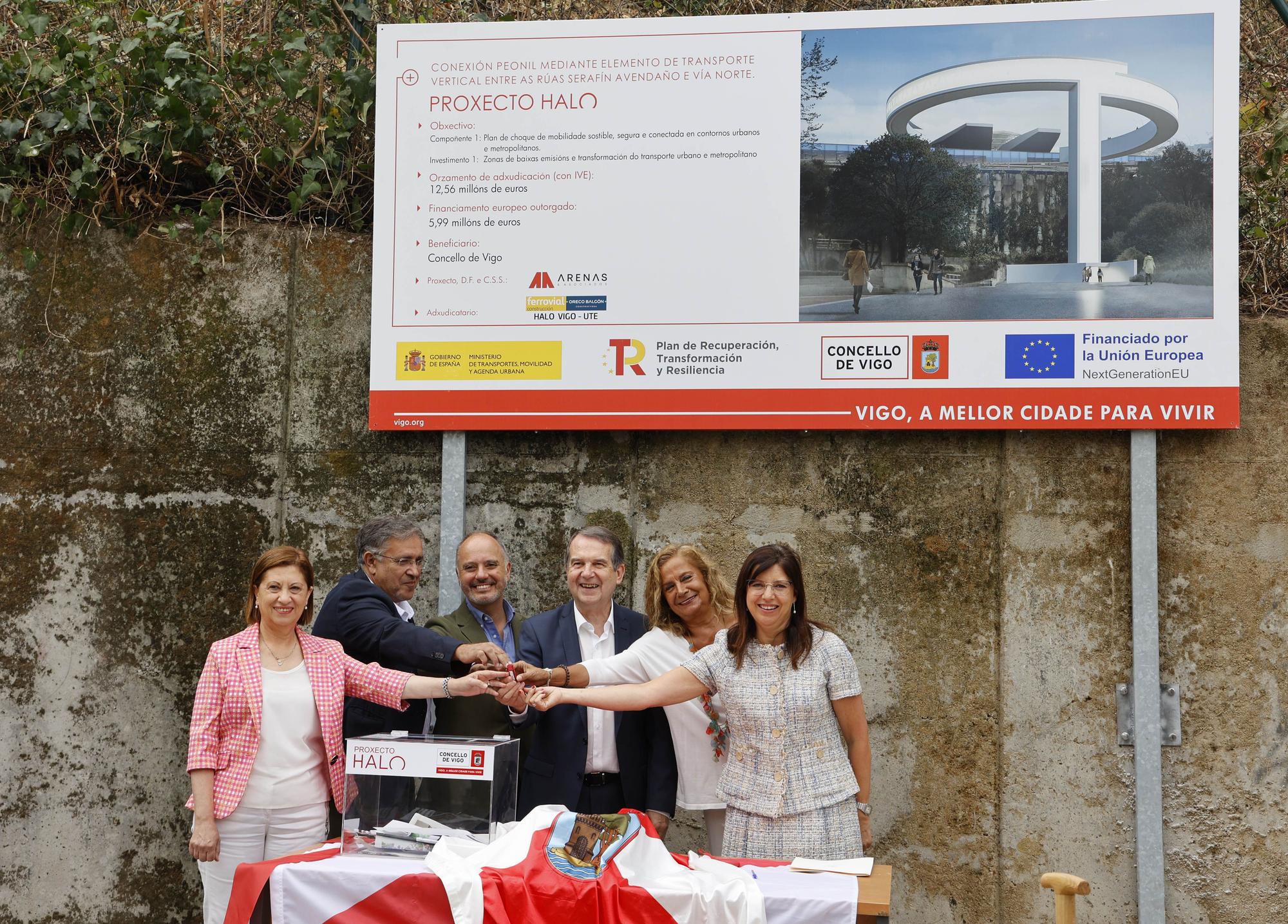 El ascensor HALO entre García Barbón y Vialia ya tiene su primera piedra