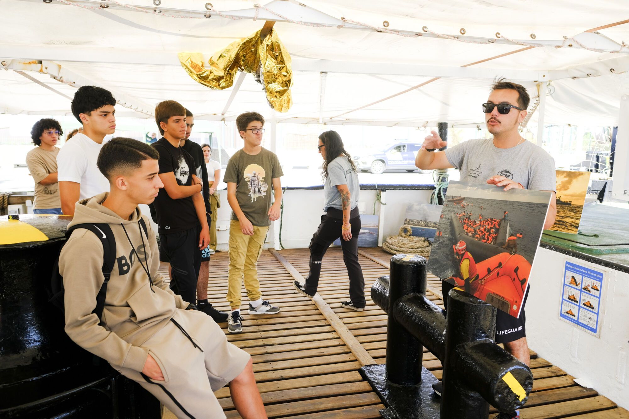 Jornada de puertas abiertas en el 'Open Arms' en el Puerto de Las Palmas