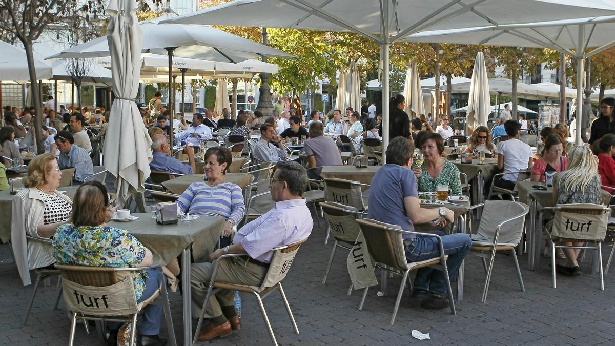 Una terraza en Madrid.