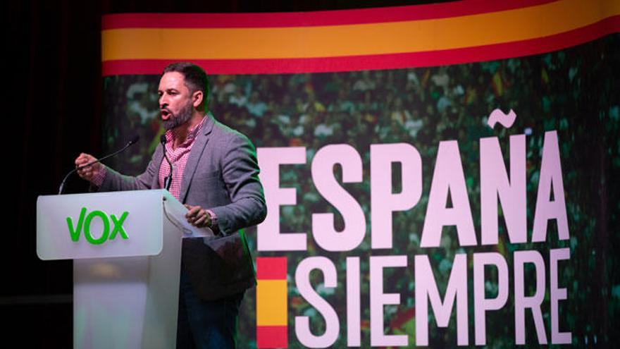 El líder de Vox, Santiago Abascal