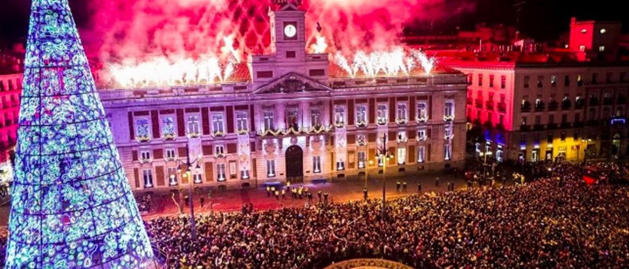 Imagen de las Campanadas del 2017 en la Puerta del Sol de Madrid.