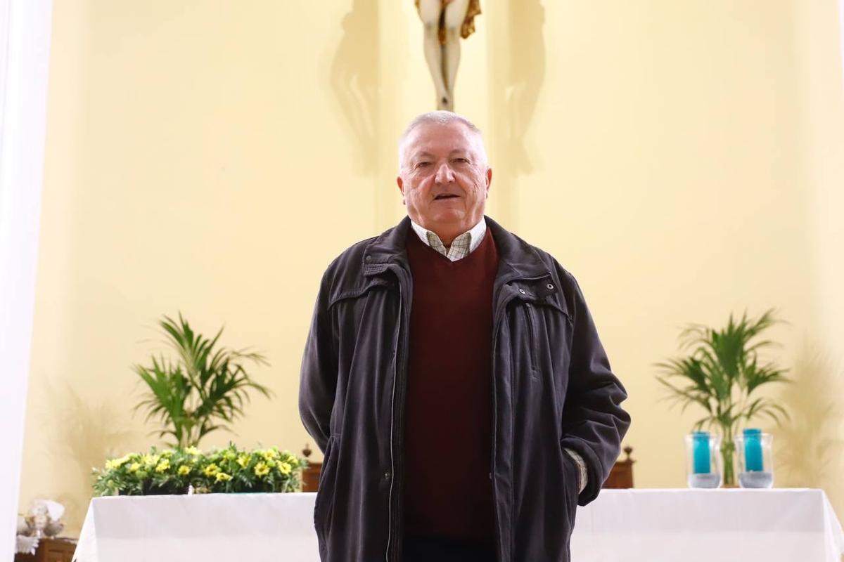Antonio Caballero, en la iglesia de Las Margaritas.