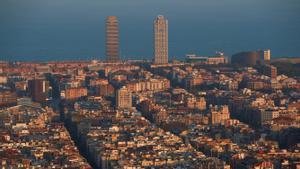 Vista aérea de Barcelona.