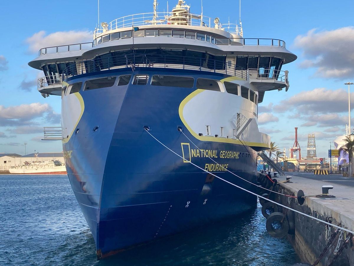 The 'National Geographic Endurance', in the Port of Las Palmas.