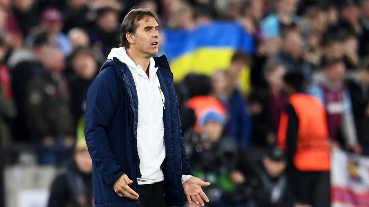 Julen Lopetegui, durante un partido de LaLiga con el Sevilla FC