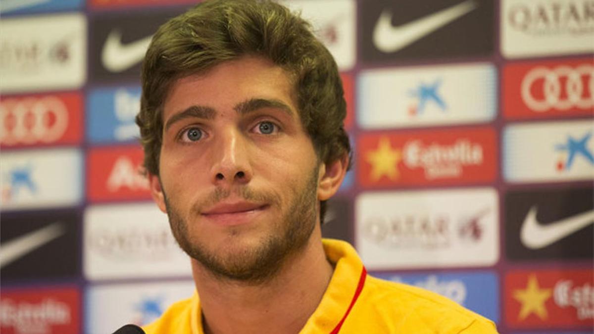 Sergi Roberto, en rueda de prensa