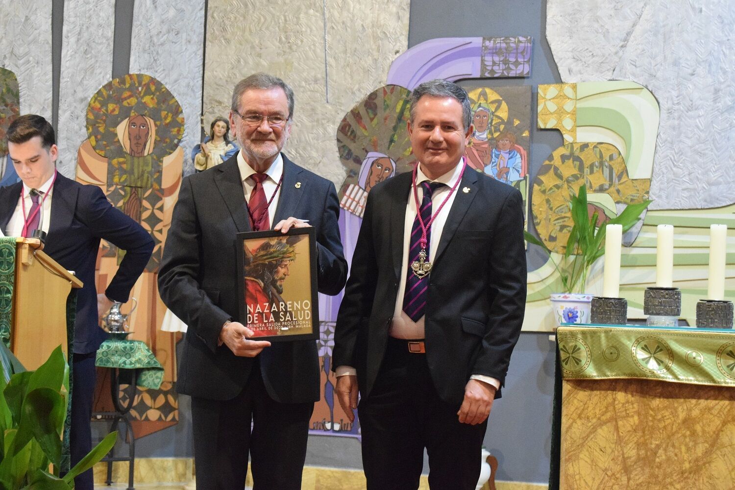 Presentación del cartel de la primera salida del Nazareno de la Salud, de Díaz Arnido