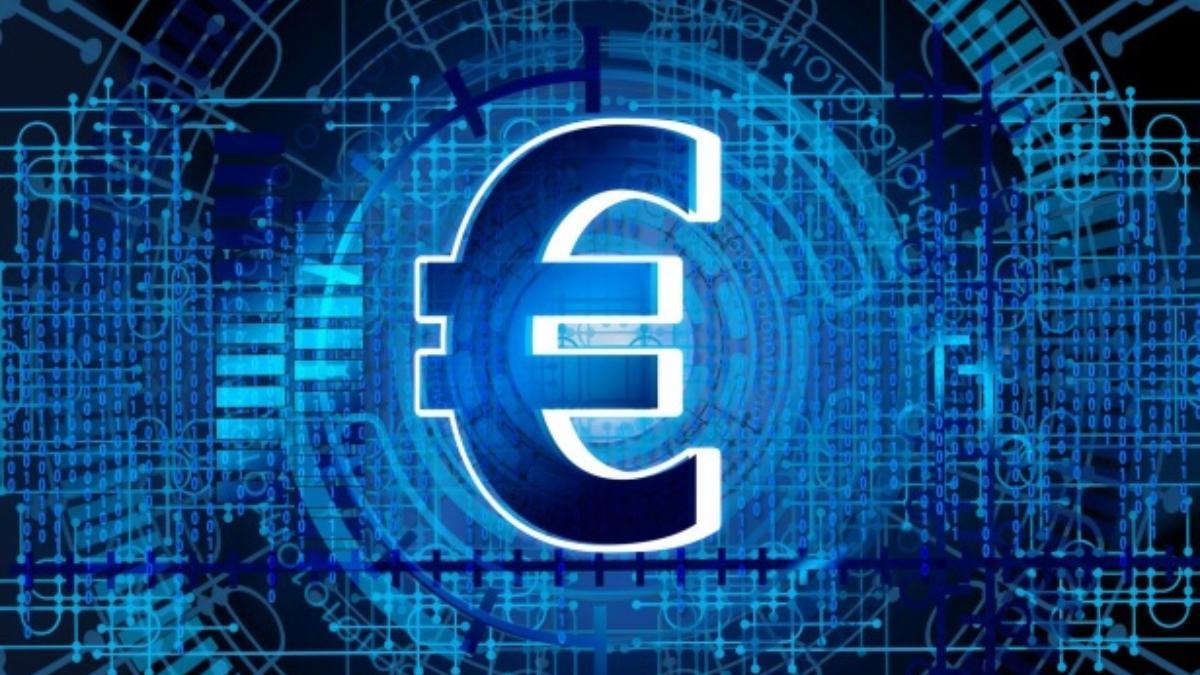 Representación del concepto de euro digital