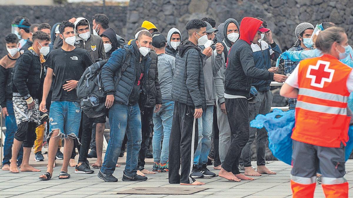 Migrantes llegados a Canarias.