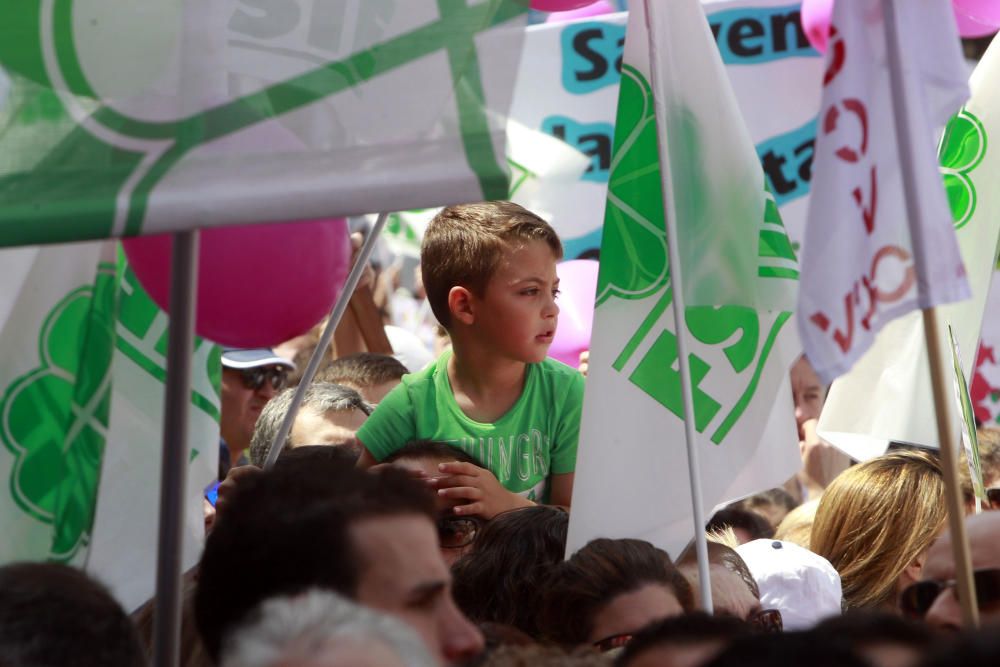 Cientos de alicantinos, en la protesta contra Marzà en Valencia