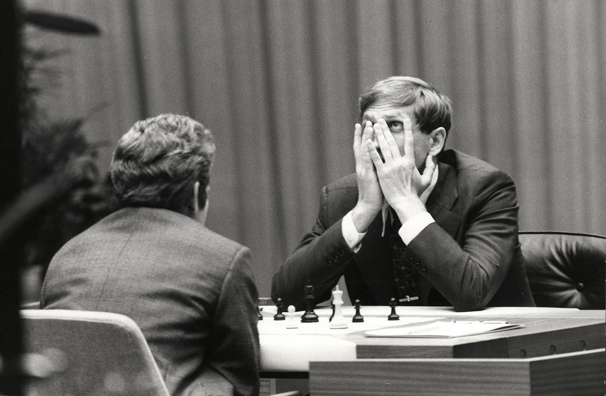 Boris Spassky y Bobby Fisher, durante el campeonato del mundo de ajedrez de 1972.