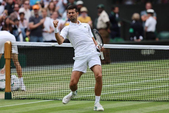 Djokovic celebra un punto ante Norrie.