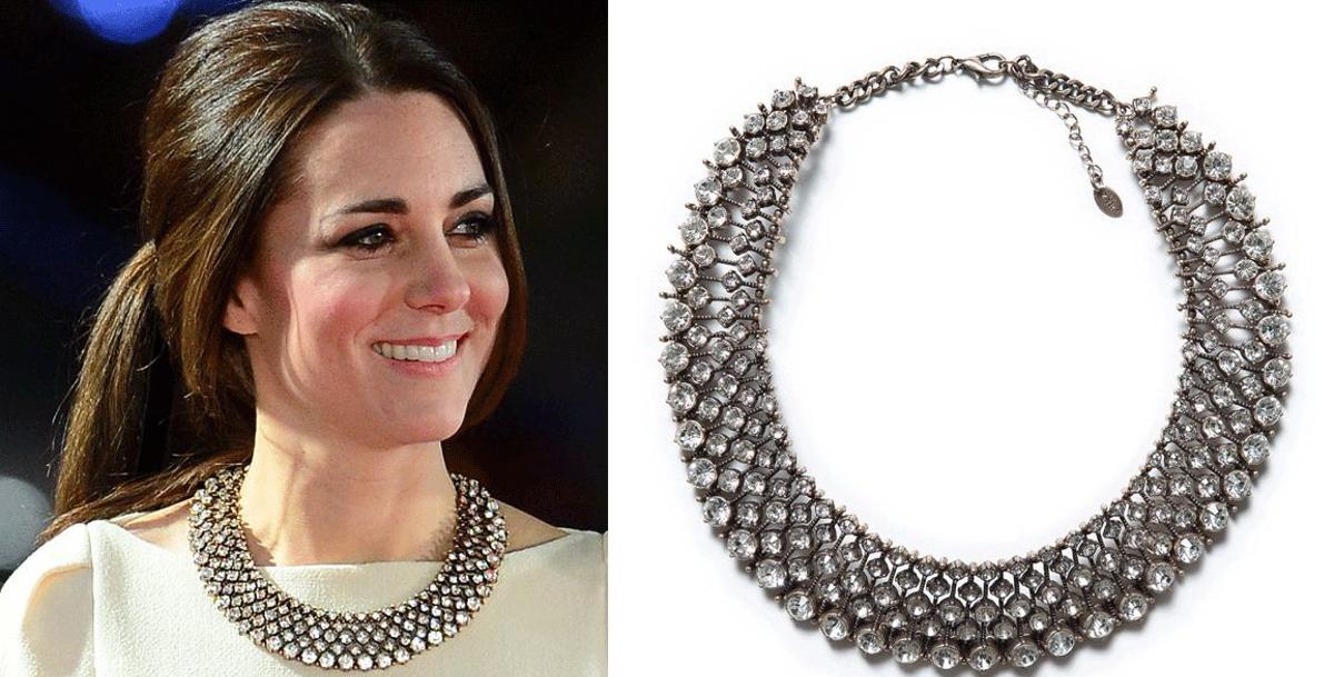 Kate Middleton con collar de Zara
