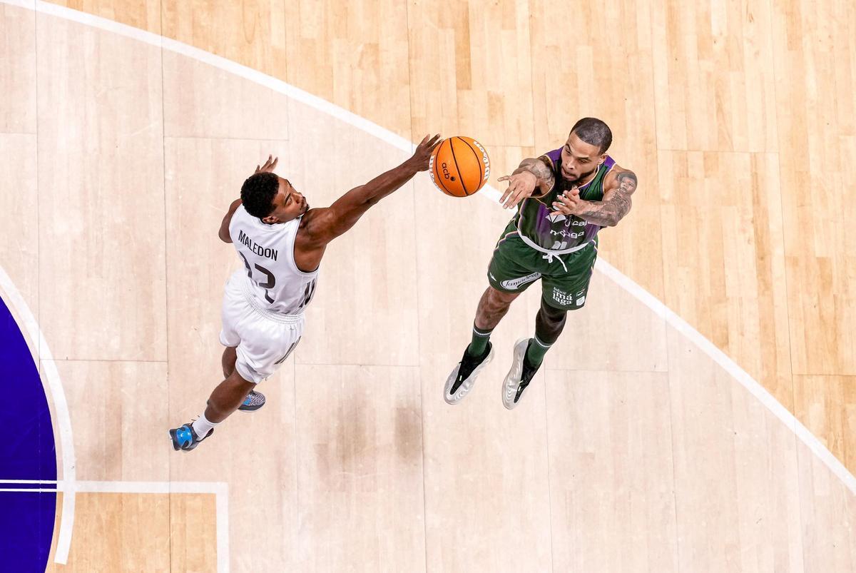 Partido disputado entre Unicaja y Real Madrid